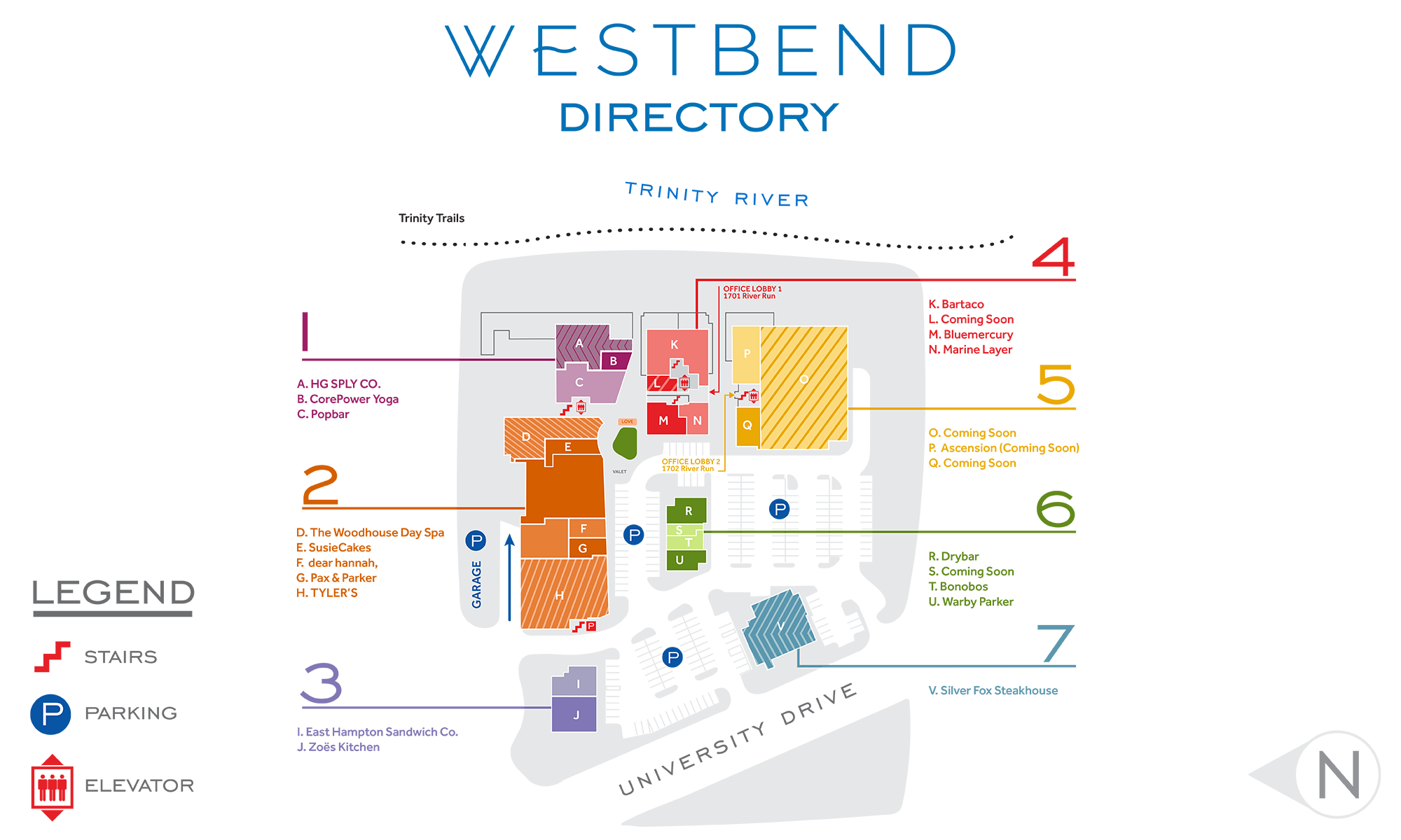 Directory Northpark Mall Map   Westbend Wesbite Directory Map12.18v2 